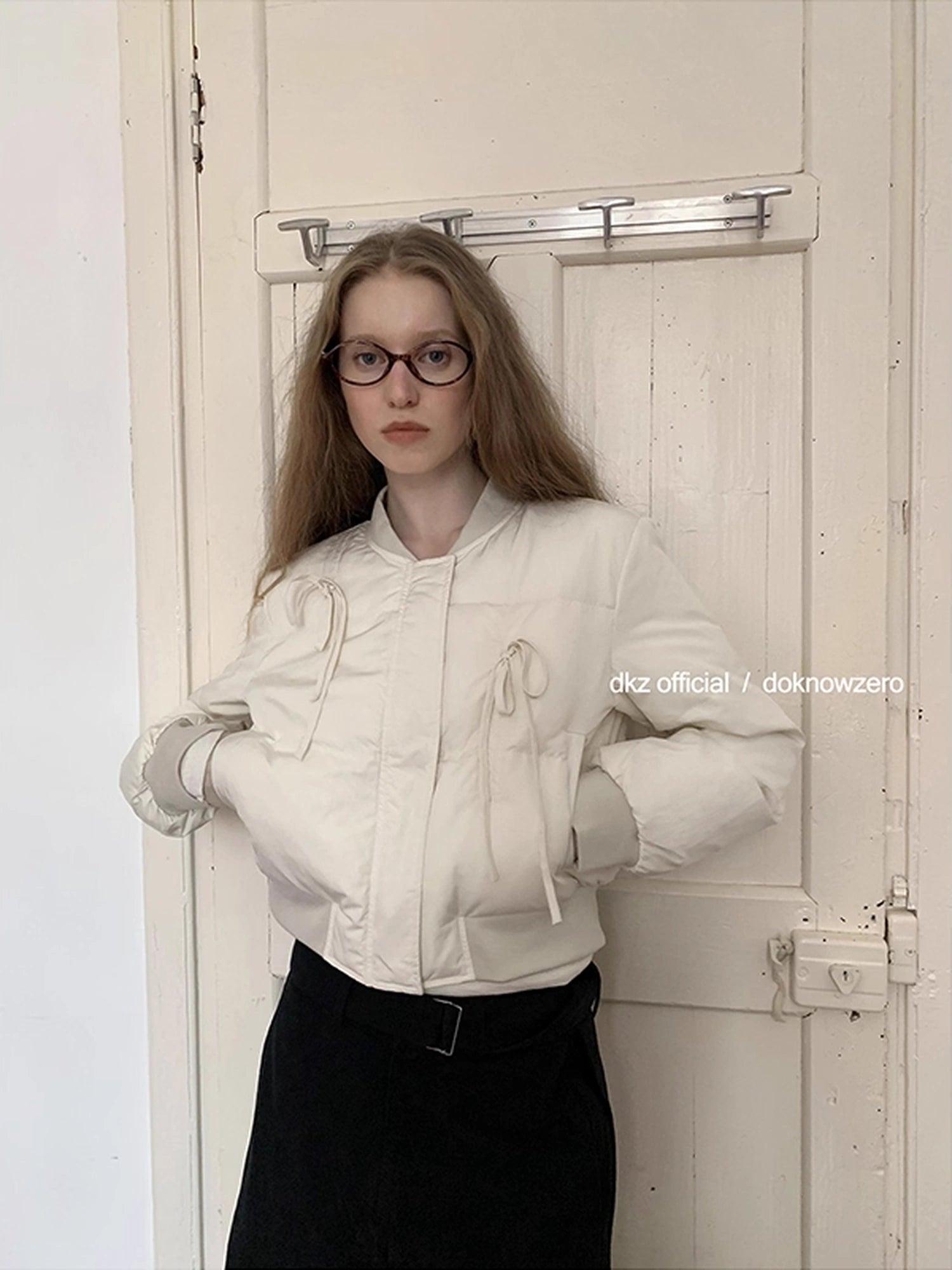 DKZ_OFFICIAL_Short_Padded_Jacket_For_Women_Slim_Fit_Letter_Print_Autumn_Winter_Coat_MISSTT