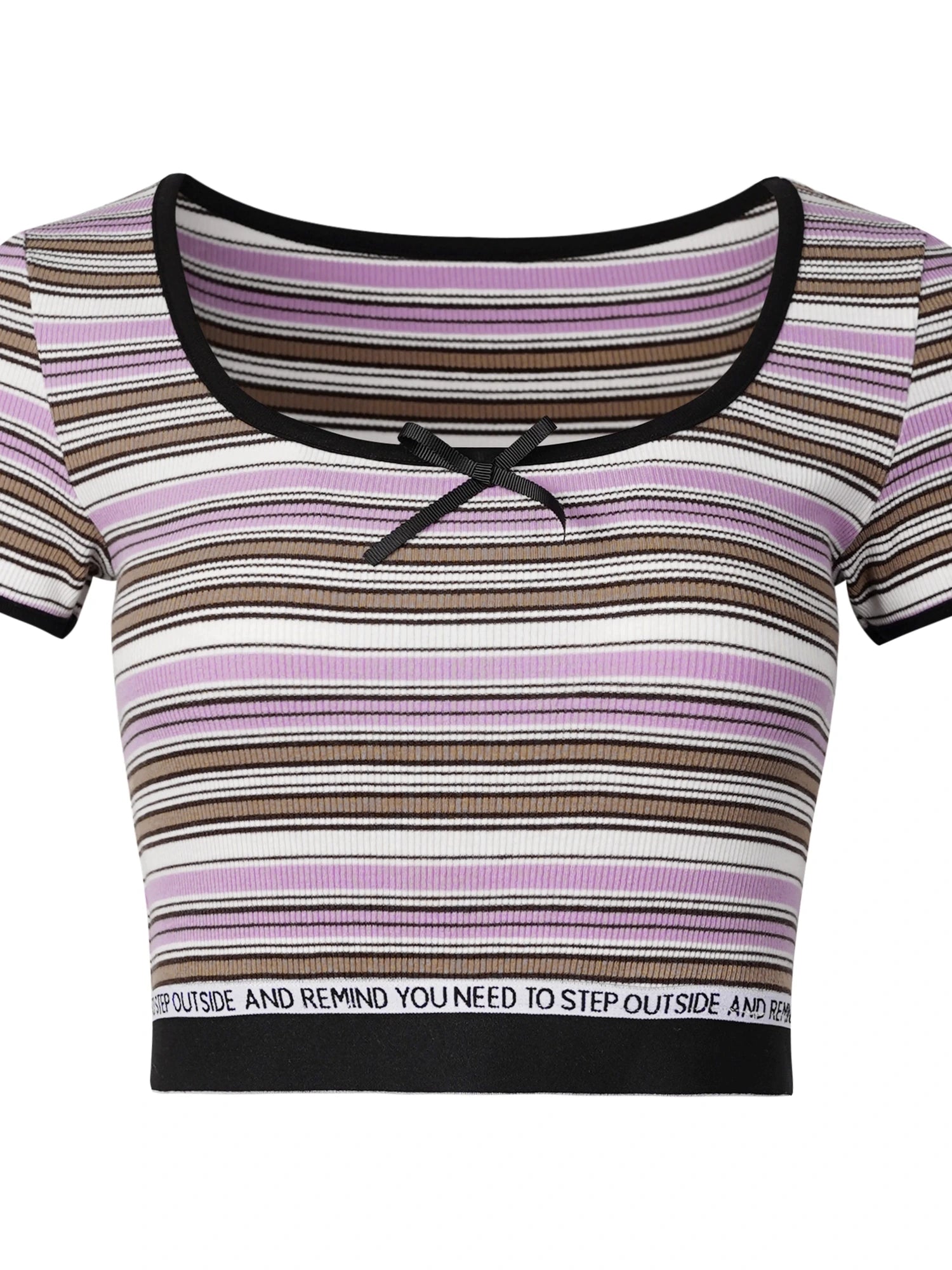 DKZ_OFFICIAL_Short_Sleeve_Square_Neck_Striped_Tee_With_Bow_MISSTT