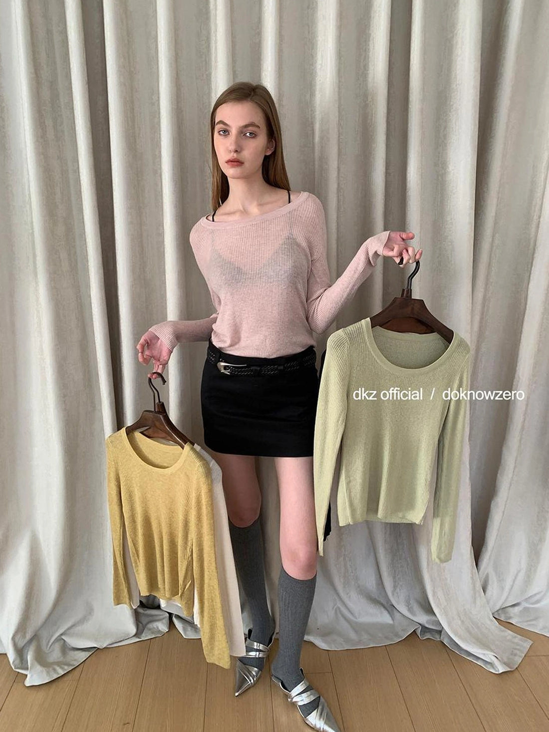 DKZ OFFICIAL Simple Crewneck Knit Top For Women