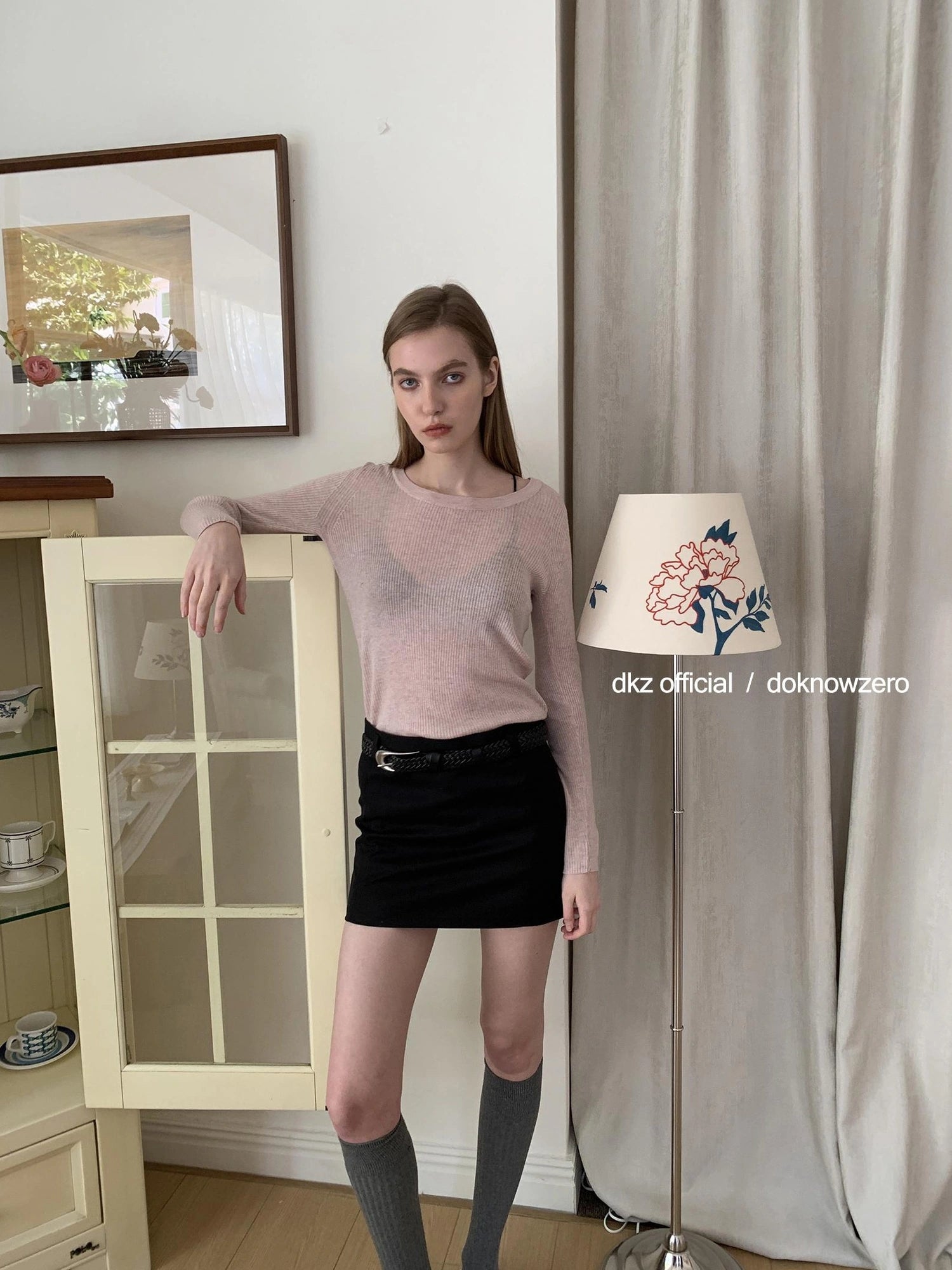 DKZ OFFICIAL Simple Crewneck Knit Top For Women