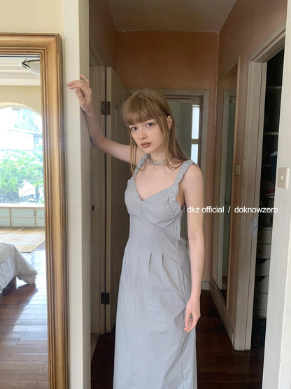 DKZ OFFICIAL Sleeveless Pleated Midi Dress