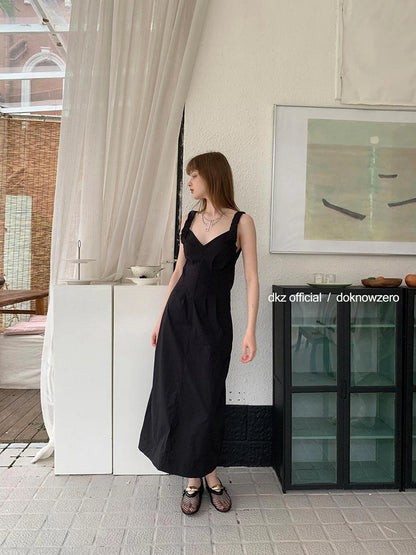 DKZ OFFICIAL Sleeveless Pleated Midi Dress
