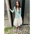 DKZ_OFFICIAL_Slim_V-neck_Puff_Sleeves_Women&