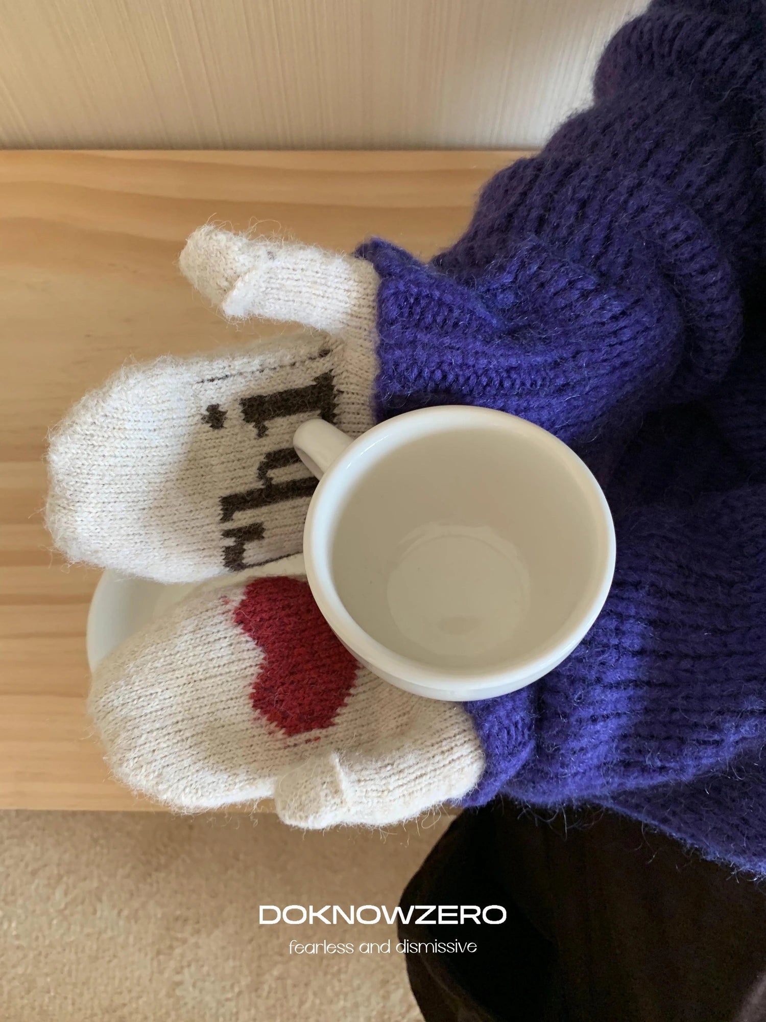 DKZ OFFICIAL Soft Mohair Blend Lazy Knit Sweater