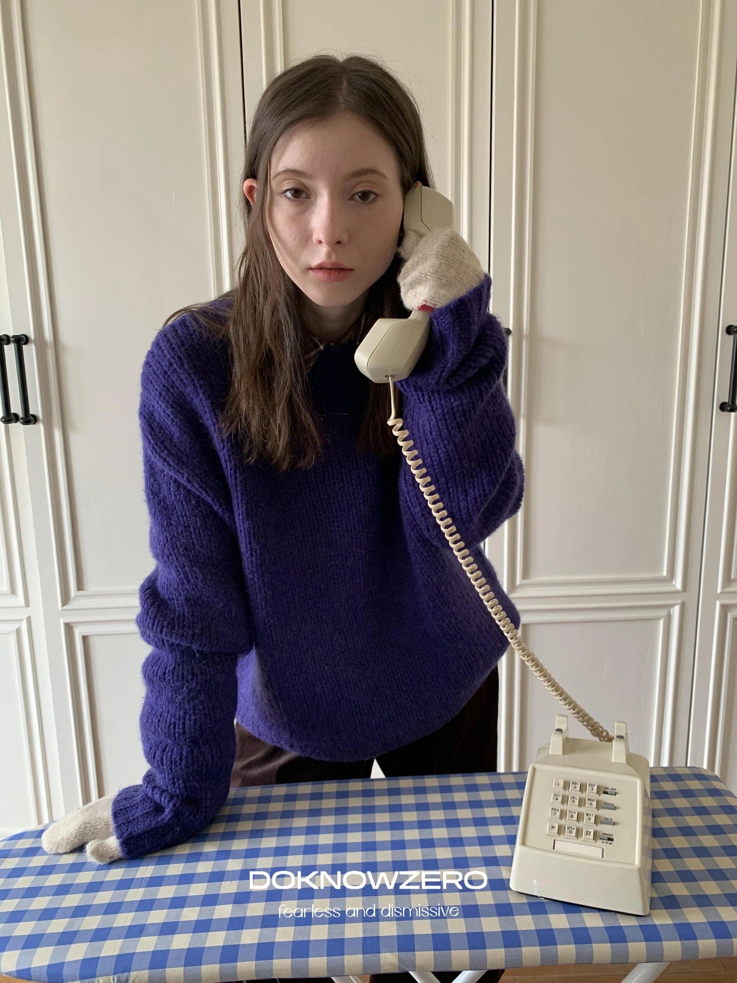 DKZ OFFICIAL Soft Mohair Blend Lazy Knit Sweater