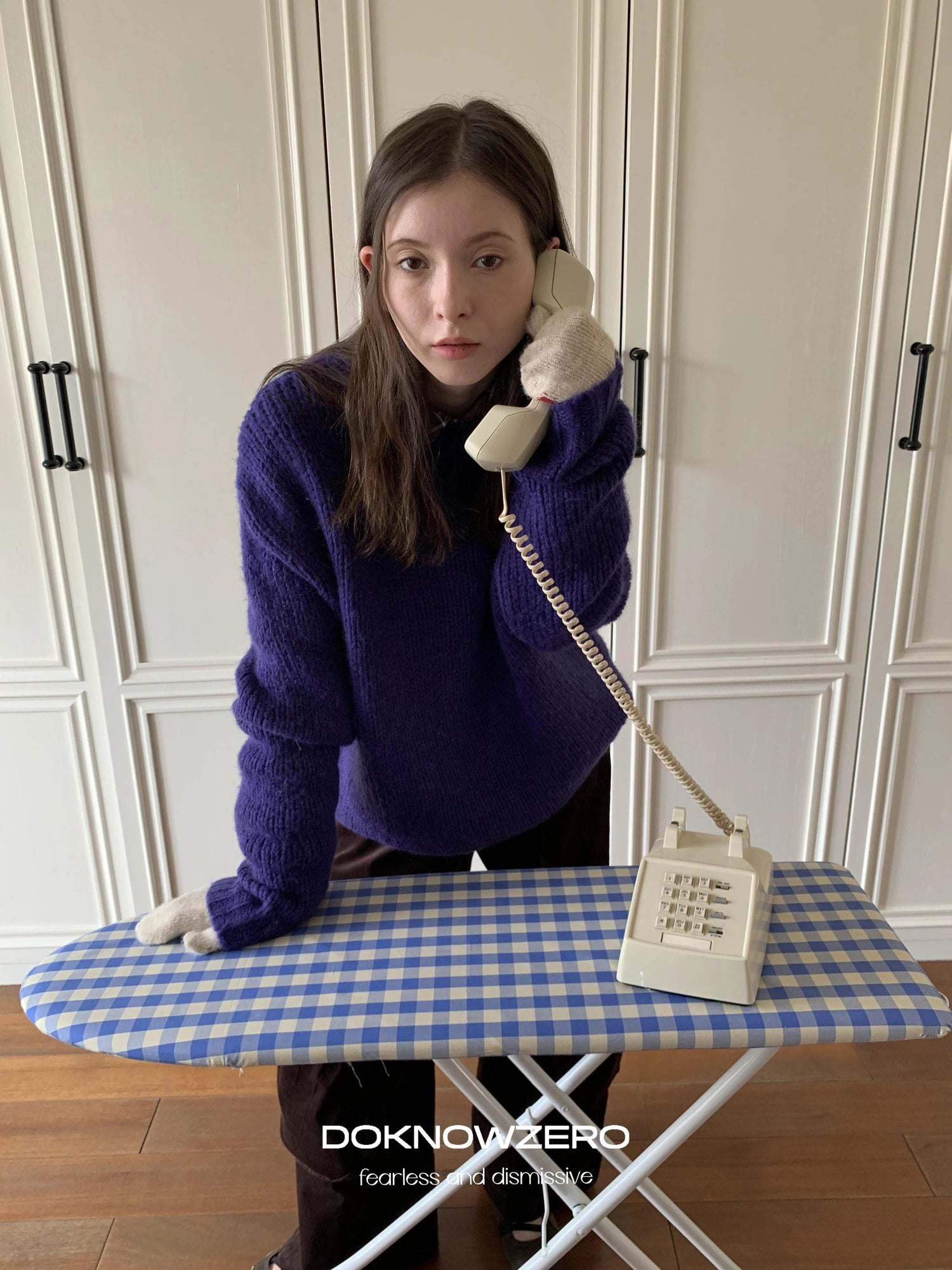 DKZ OFFICIAL Soft Mohair Blend Lazy Knit Sweater