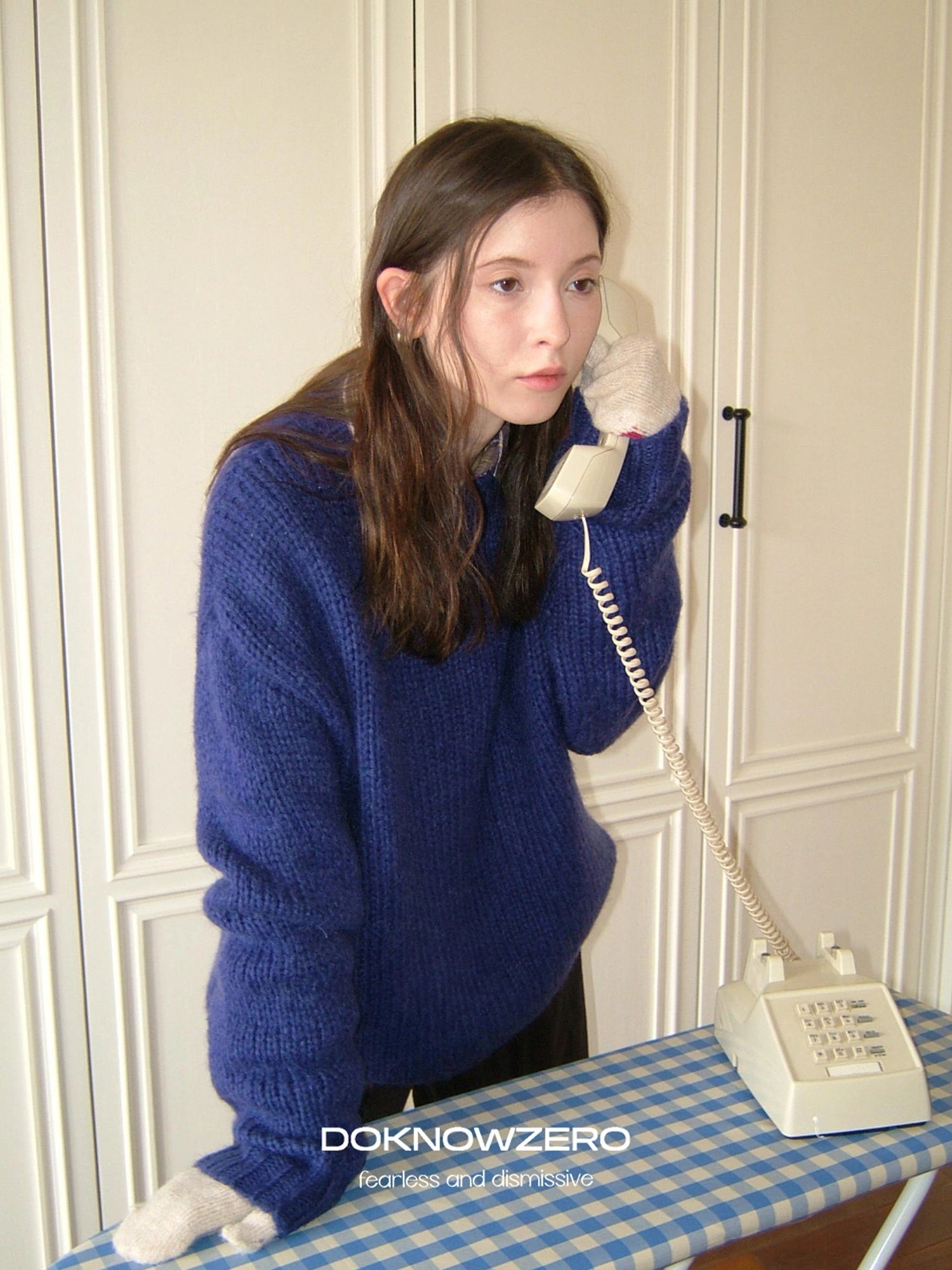 DKZ OFFICIAL Soft Mohair Blend Lazy Knit Sweater