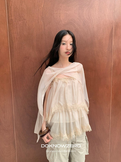 DKZ_OFFICIAL_Soft_Pink_Scarf_Layered_V-neck_Women&