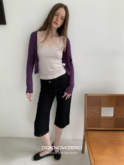 DKZ OFFICIAL Solid Knotted Lyocell Wool Blend Women&