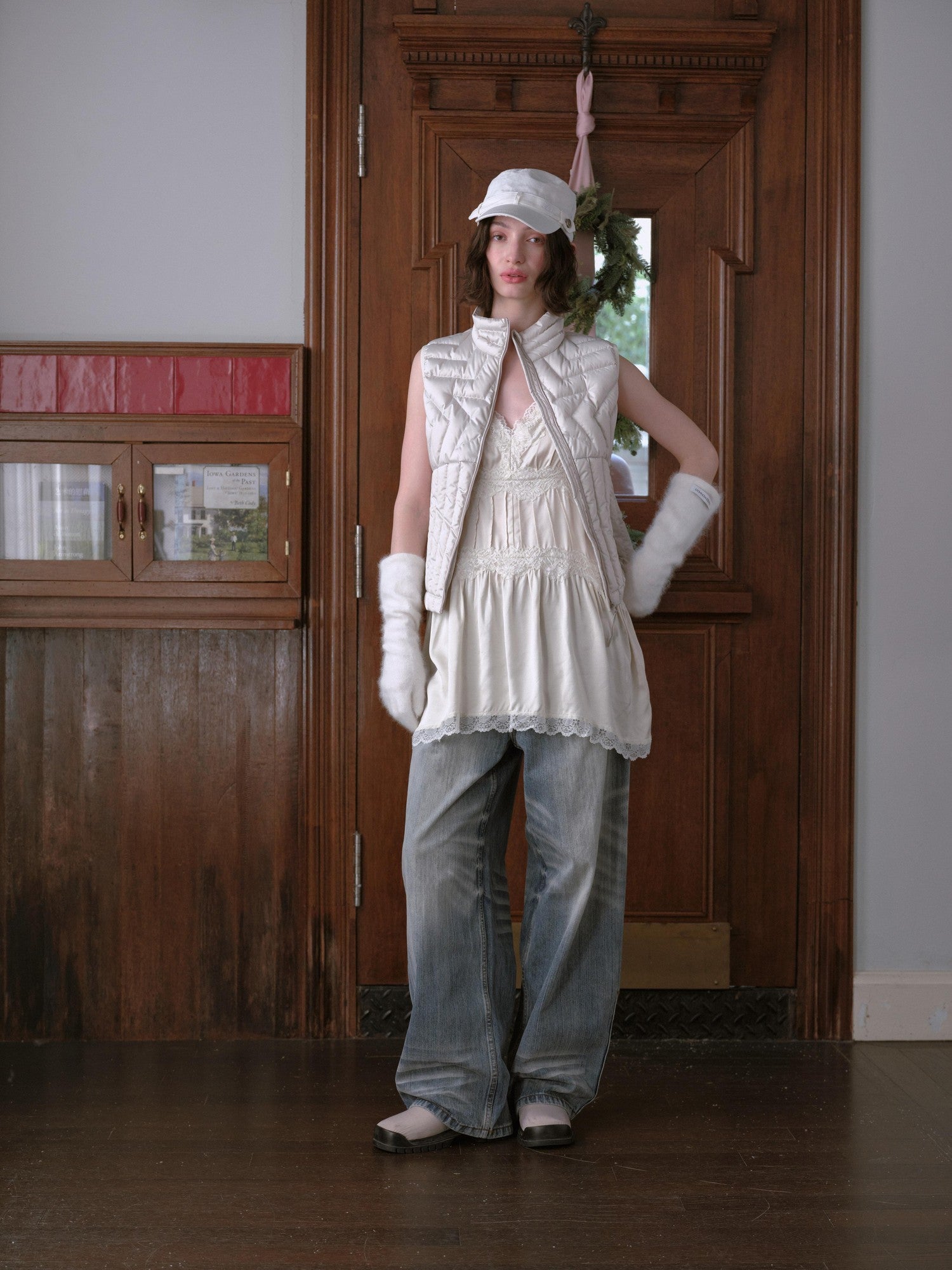 DKZ OFFICIAL Star Ribbed Quilted Layered Sleeveless Women&