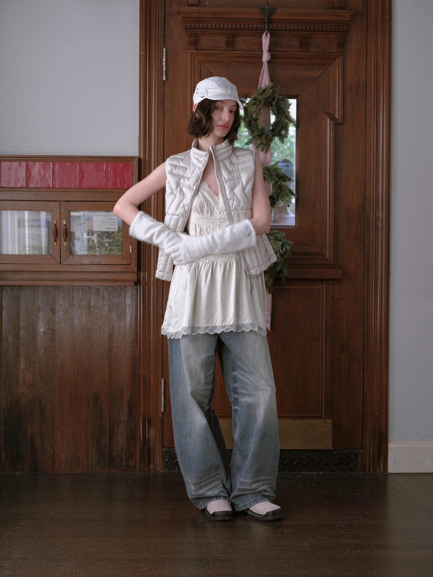 DKZ OFFICIAL Star Ribbed Quilted Layered Sleeveless Women&