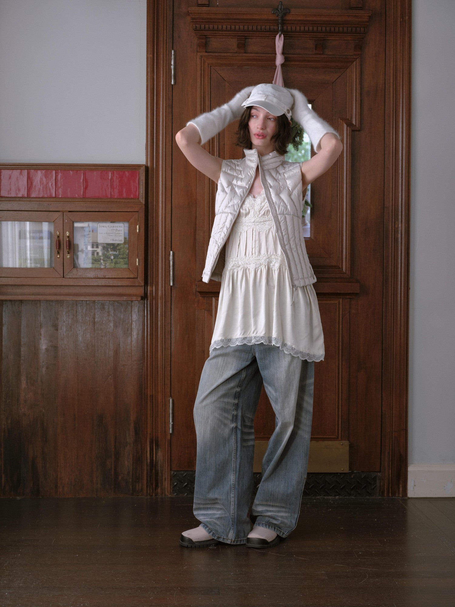 DKZ OFFICIAL Star Ribbed Quilted Layered Sleeveless Women&