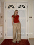 DKZ OFFICIAL Straight Leg Pants With Drawstring Waist