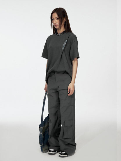 DKZ OFFICIAL Street Embroidered Folded Hem Women&