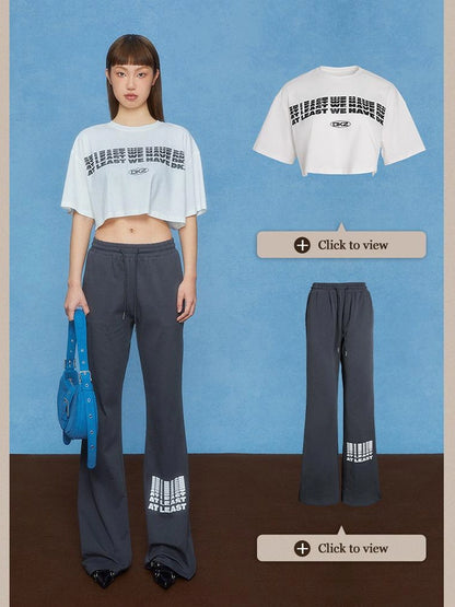 DKZ OFFICIAL Stretch Cotton Flared Sweatpants