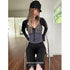 DKZ_OFFICIAL_Striped_Layered_Tie_Slim_V-neck_Women&