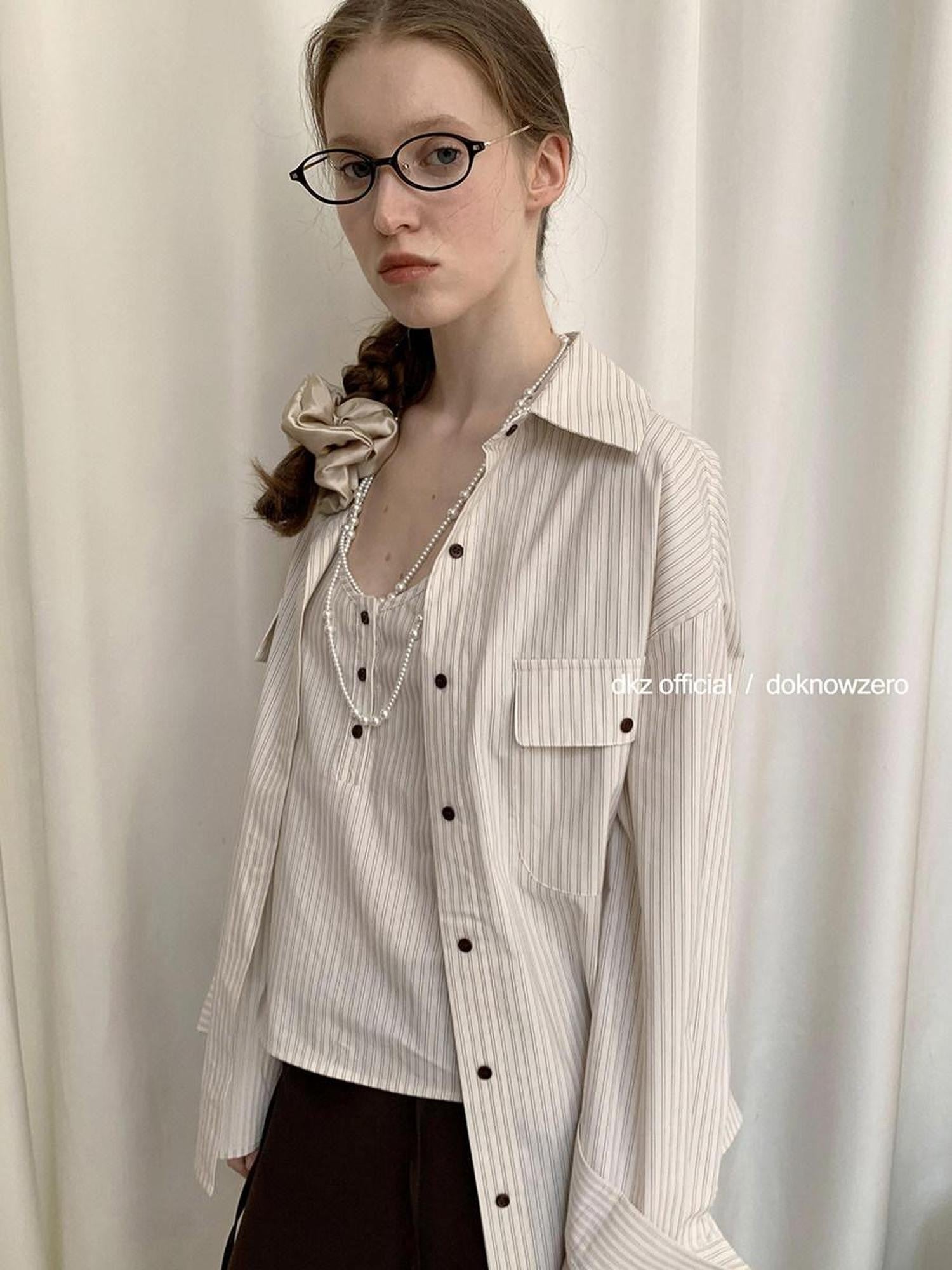 DKZ OFFICIAL Striped Spaghetti Strap Women&