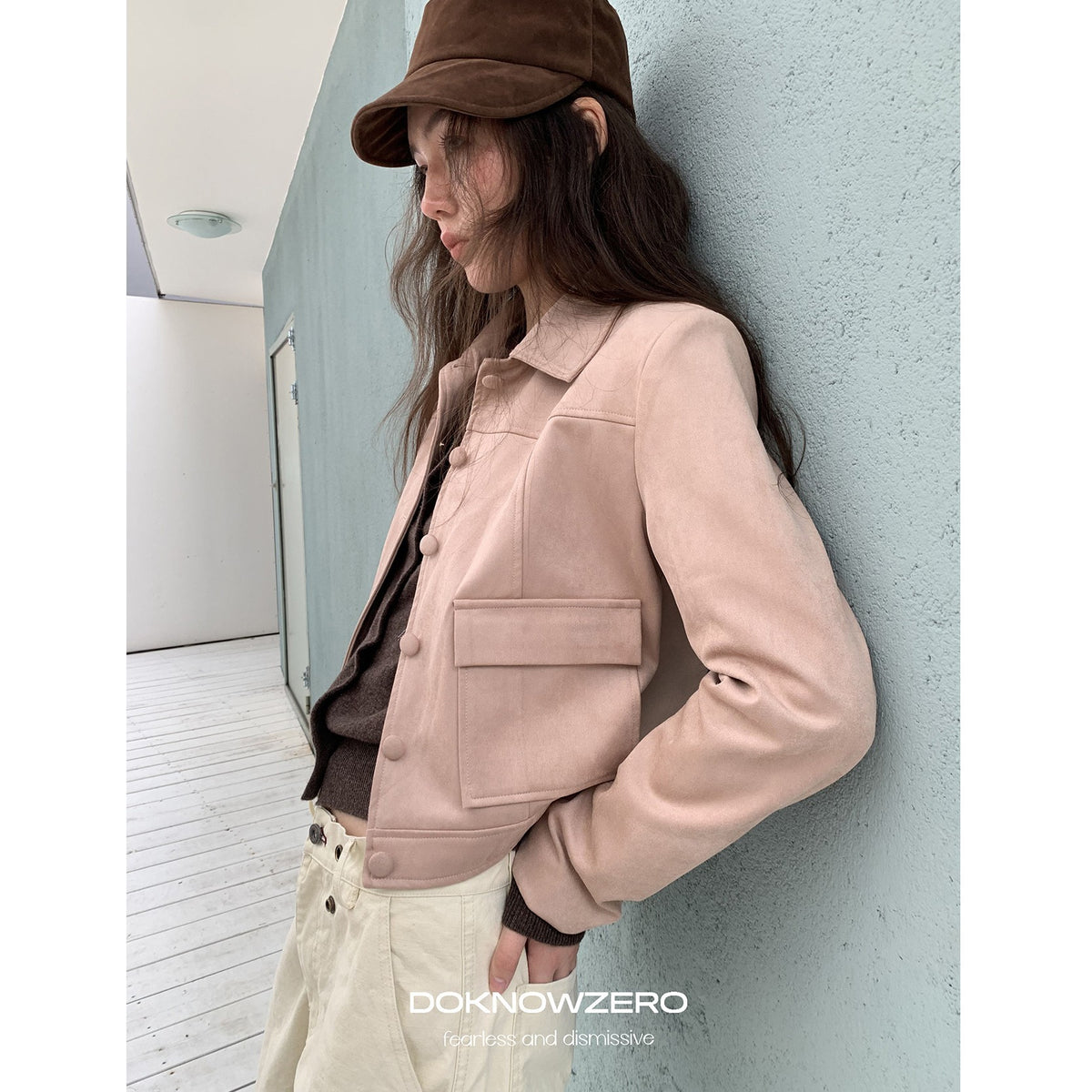 DKZ_OFFICIAL_Suede_Straight_Fit_Long_Sleeve_Women&
