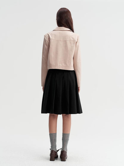 DKZ OFFICIAL Suede Straight Fit Long Sleeve Women&