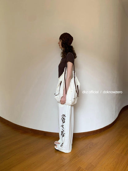 DKZ OFFICIAL Summer Vacation Print Drawstring Trousers