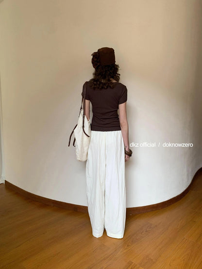 DKZ OFFICIAL Summer Vacation Print Drawstring Trousers
