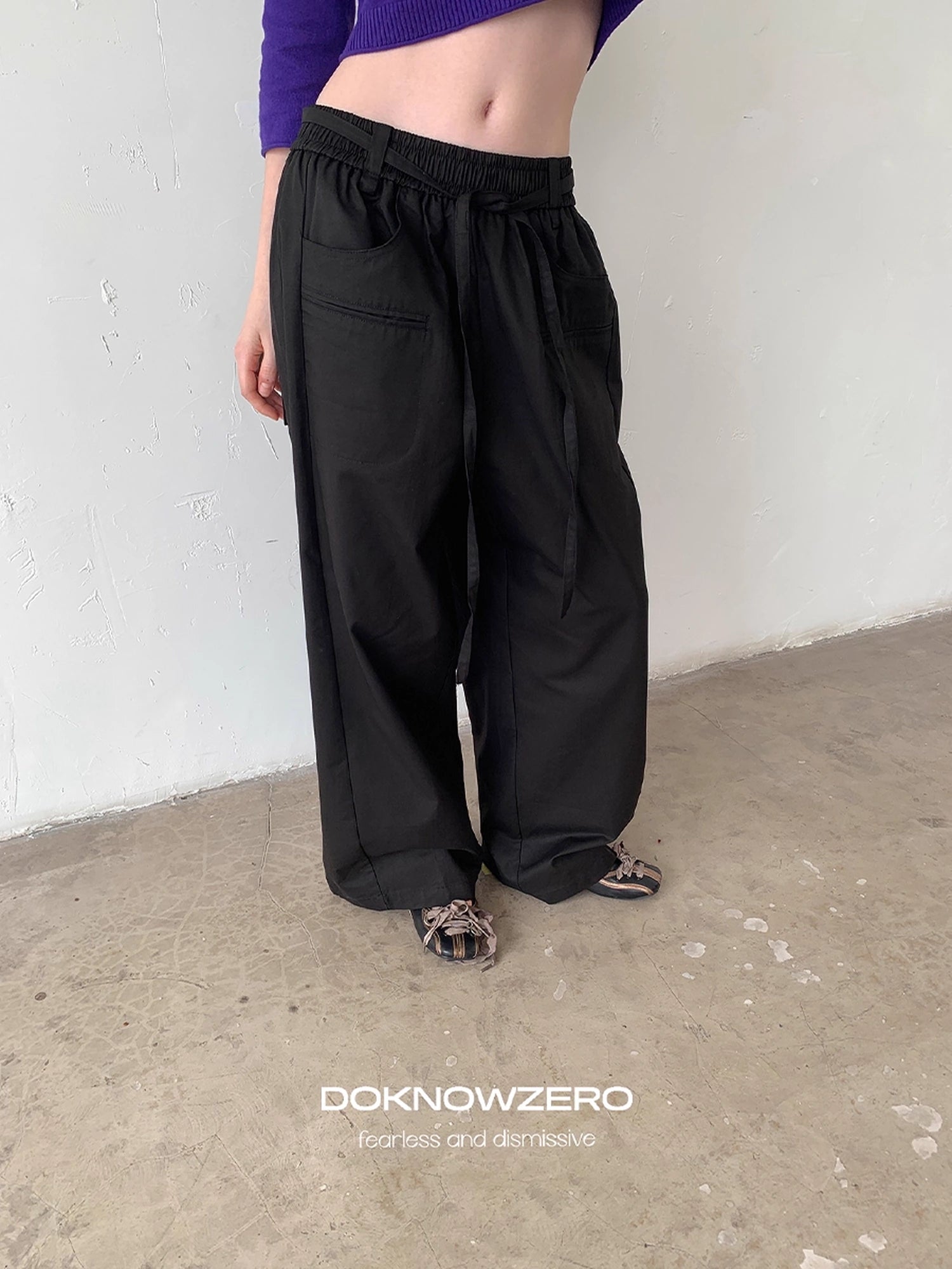 DKZ_OFFICIAL_Tencel_Cotton_Drawstring_Wide_Leg_Trousers_MISSTT