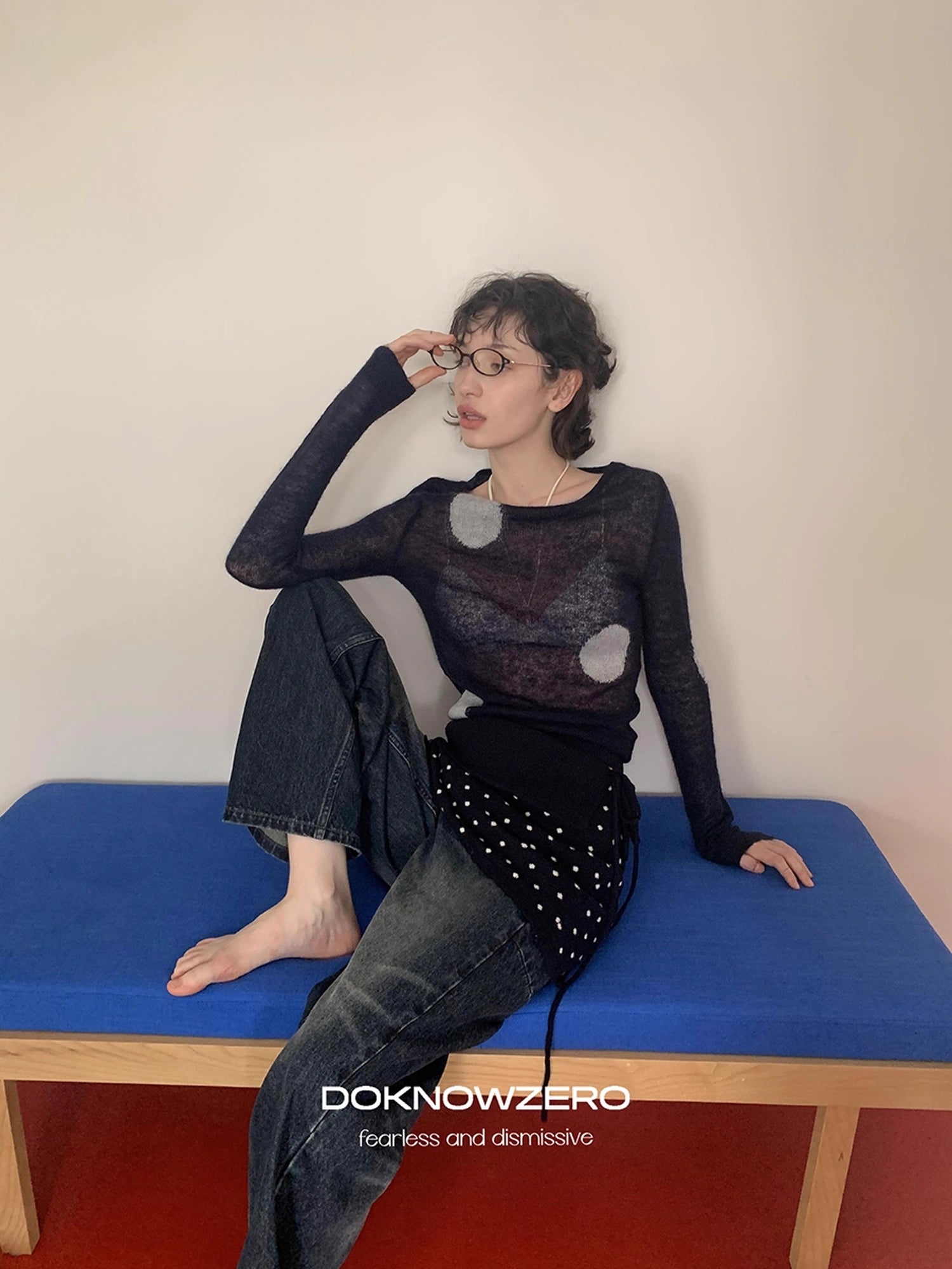 DKZ_OFFICIAL_Thin_Mohair_Knit_Long_Sleeve_Top_With_Contrast_Polka_Dots_MISSTT