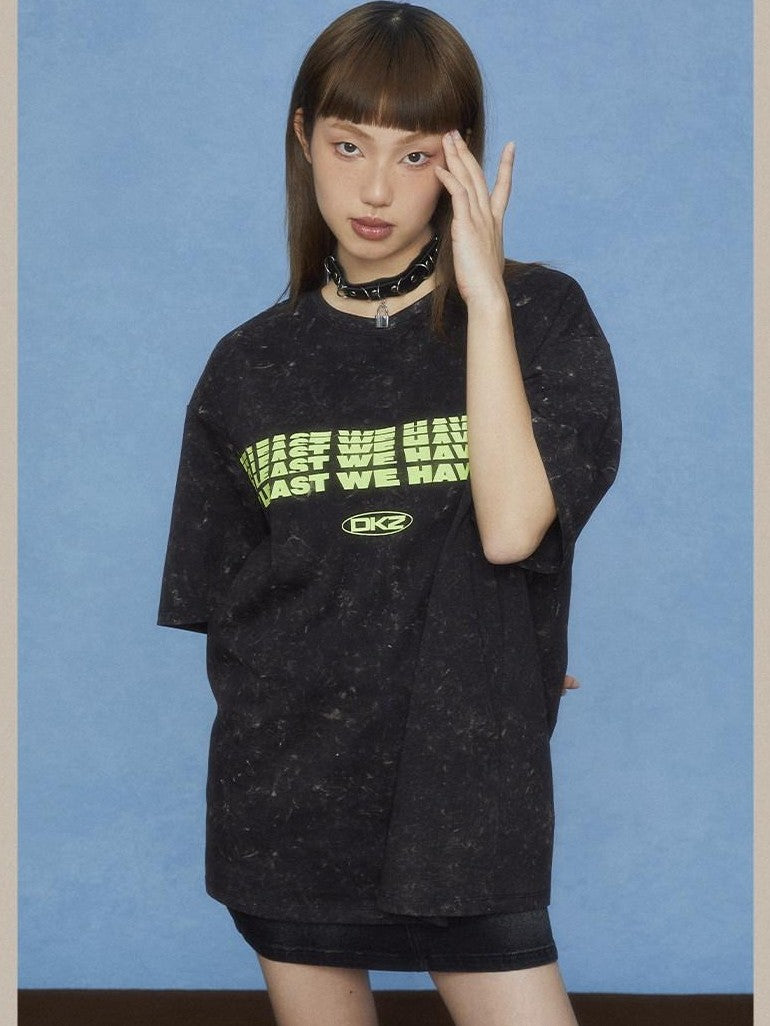 DKZ OFFICIAL Tie Dye Geometric Print Women&