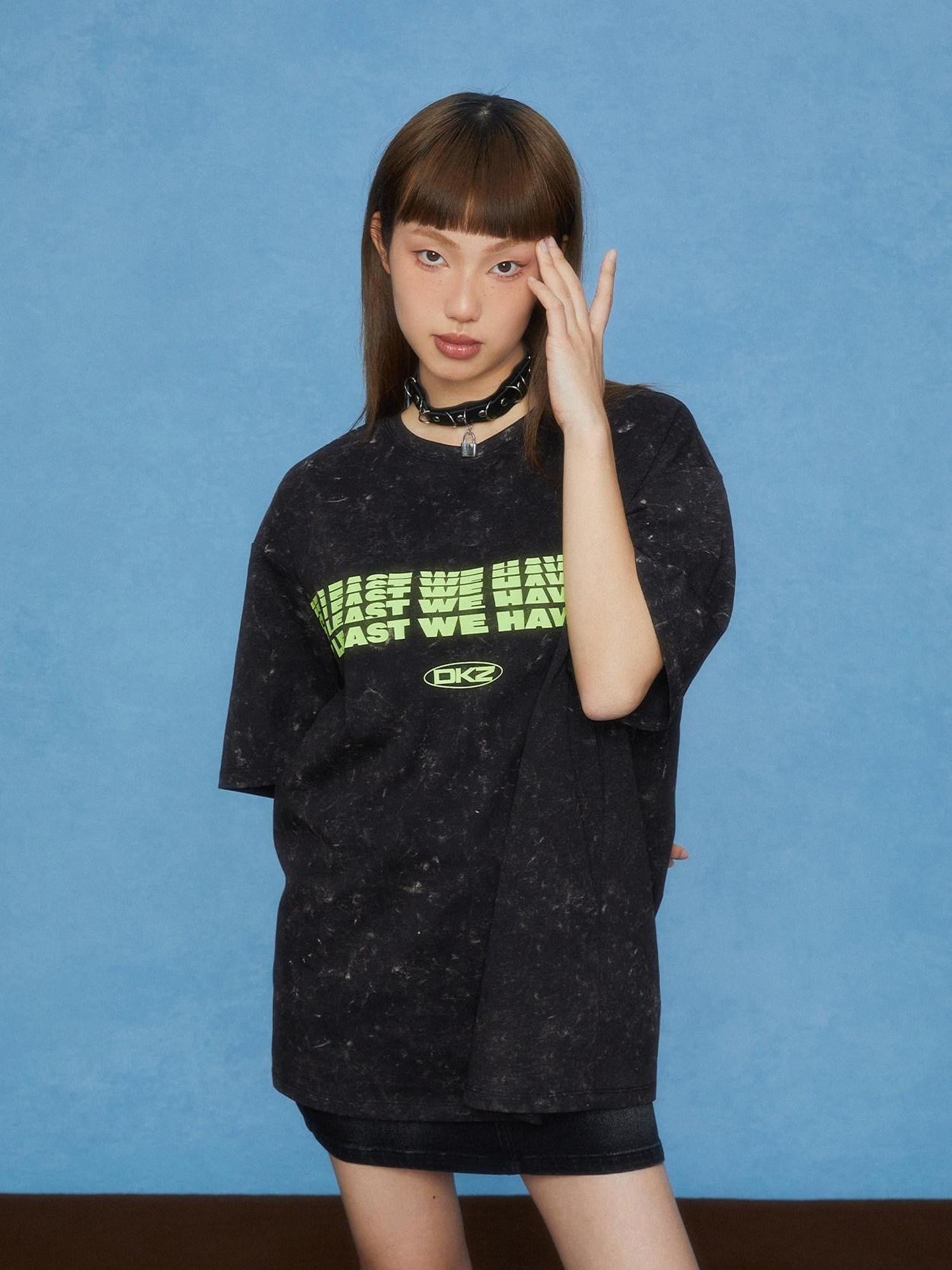 DKZ OFFICIAL Tie Dye Geometric Print Women&