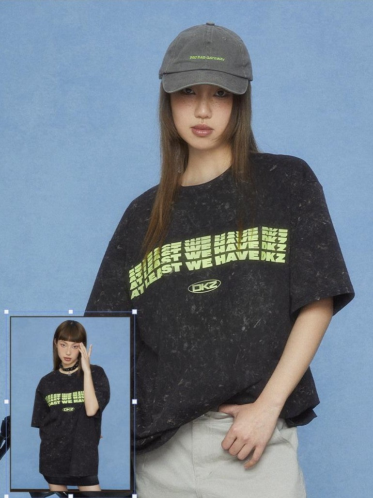DKZ OFFICIAL Tie Dye Geometric Print Women&