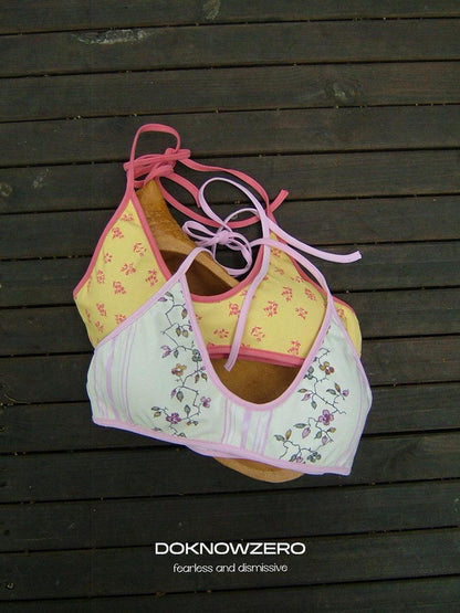 DKZ OFFICIAL Tropical Colorblock Floral Padded Women&