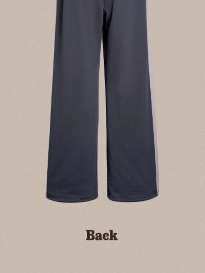 DKZ OFFICIAL Two Tone Cuffed Drawstring Wide Leg Sweatpants