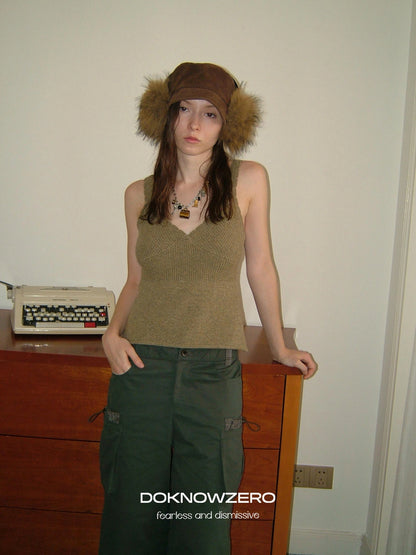 DKZ OFFICIAL V-Neck Wool Blend Layering Vest
