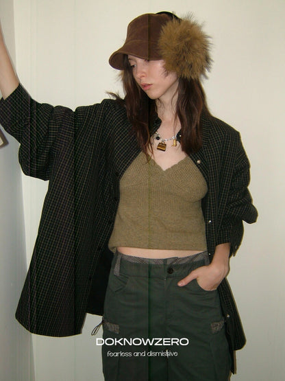 DKZ OFFICIAL V-Neck Wool Blend Layering Vest