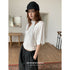 DKZ_OFFICIAL_V-neck_Batwing_Sleeve_Cinched_Waist_Women&