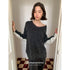 DKZ_OFFICIAL_V-neck_Colorblock_Relaxed_Fit_Women&