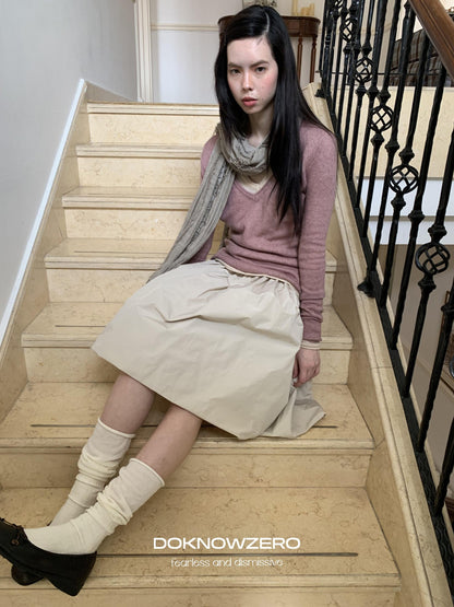 DKZ OFFICIAL V-neck Knit Women&