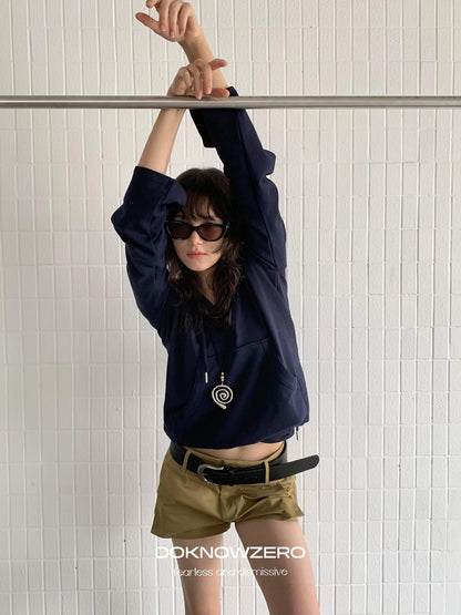 DKZ OFFICIAL V-neck Layered Sweatshirt With Attached Necklace