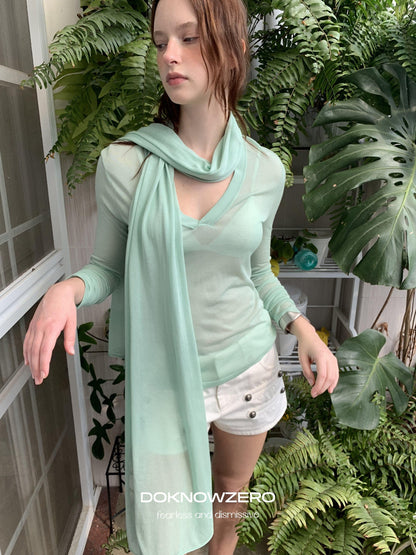 DKZ OFFICIAL V-neck Uv Protection Soft Lightweight Casual Women&
