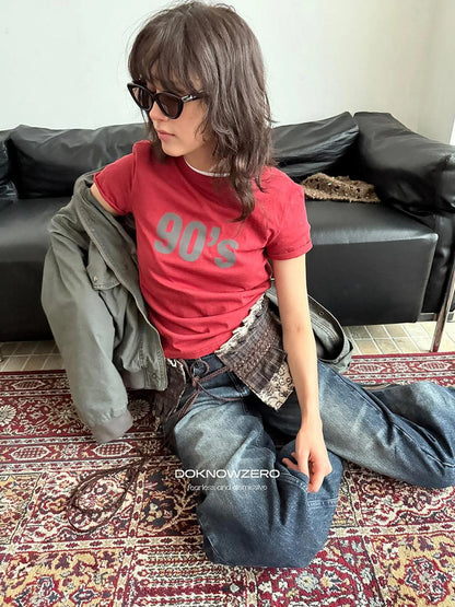 DKZ OFFICIAL Vintage 90s Print Short Sleeve Tee