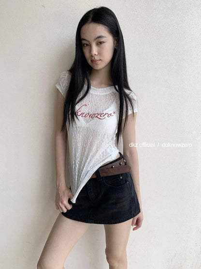 DKZ OFFICIAL Vintage Black Denim Skort Summer A Line Anti Peek Short Skirt