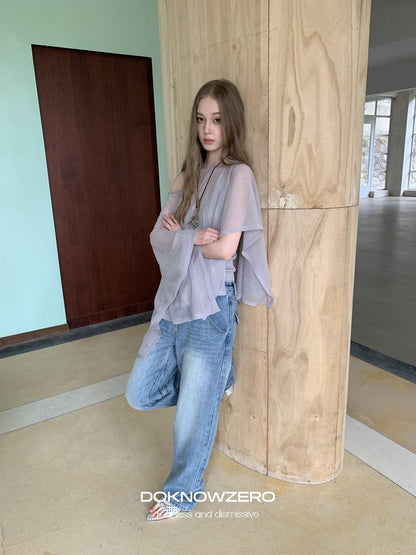 DKZ OFFICIAL Vintage Blue Button Fly Pockets Natural Waist Women&