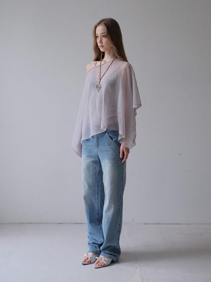 DKZ OFFICIAL Vintage Blue Button Fly Pockets Natural Waist Women&