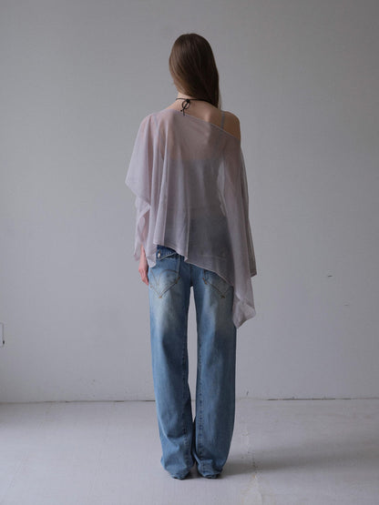 DKZ OFFICIAL Vintage Blue Button Fly Pockets Natural Waist Women&