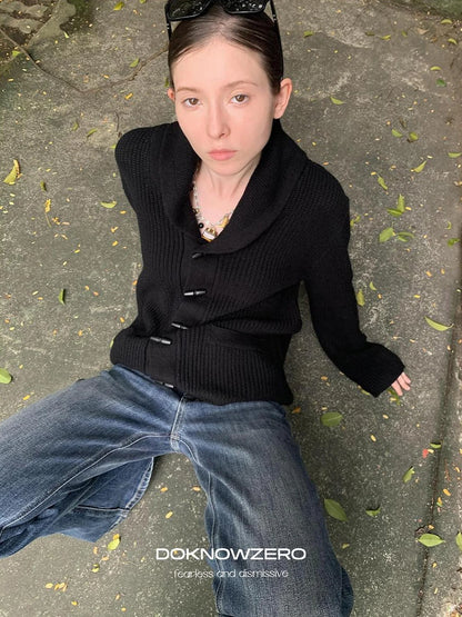 DKZ OFFICIAL Vintage British Wool Blend Cardigan