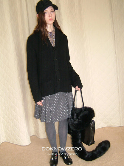 DKZ OFFICIAL Vintage British Wool Blend Cardigan