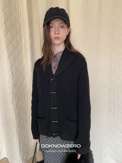 DKZ OFFICIAL Vintage British Wool Blend Cardigan