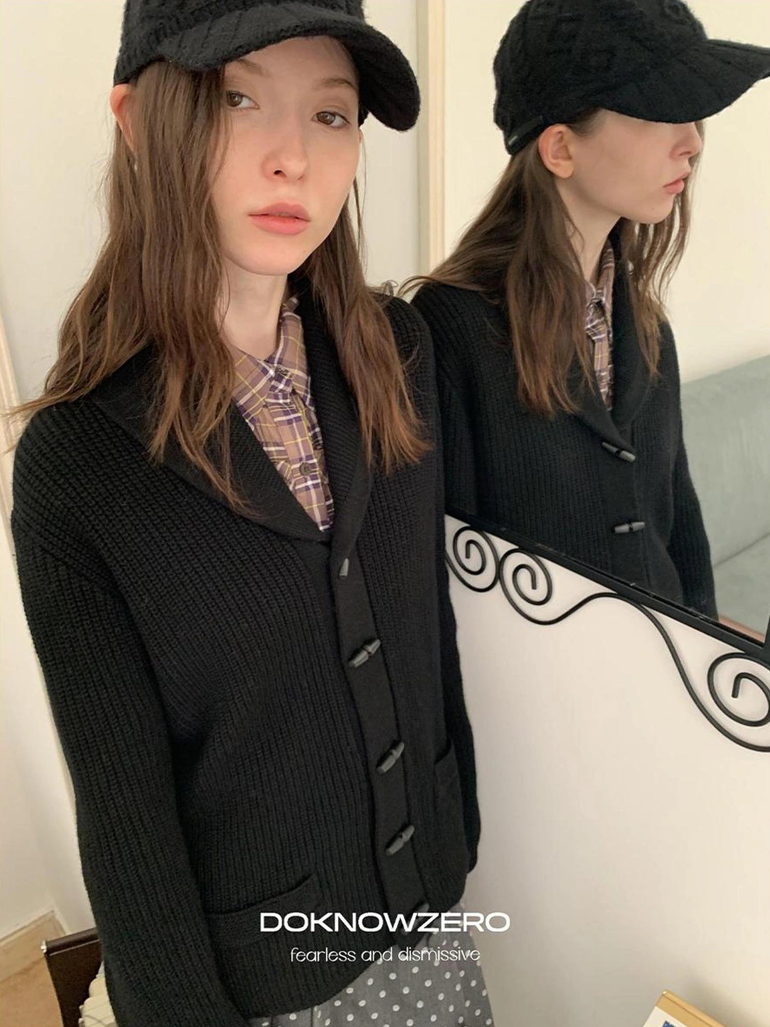 DKZ OFFICIAL Vintage British Wool Blend Cardigan