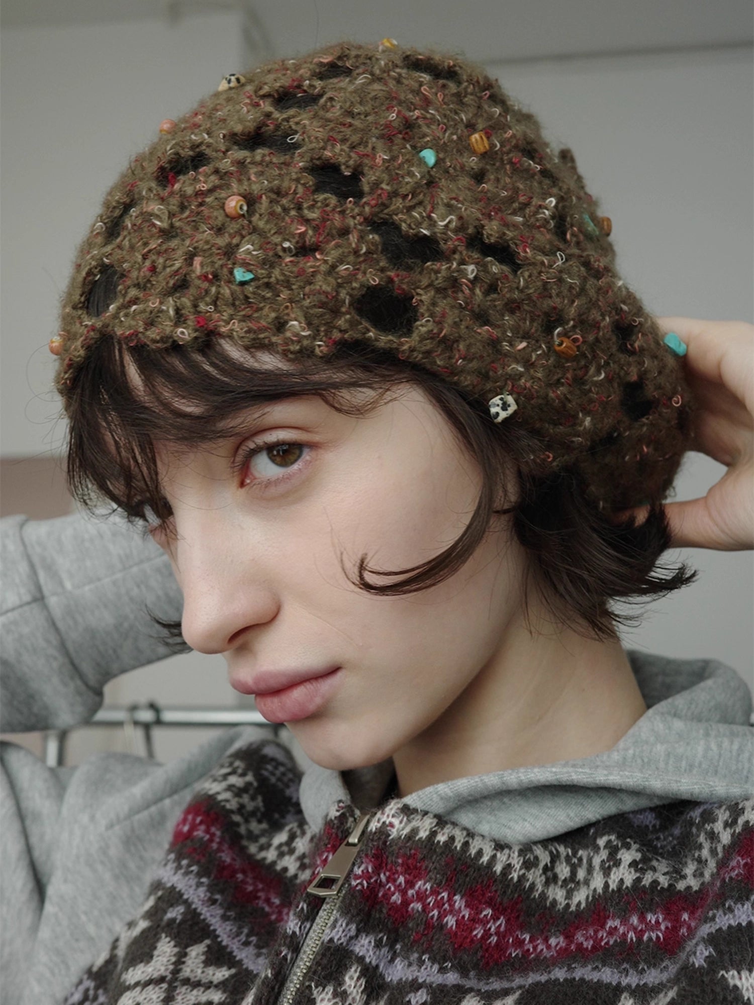 DKZ_OFFICIAL_Vintage_Crochet_Green_Beanie_MISSTT