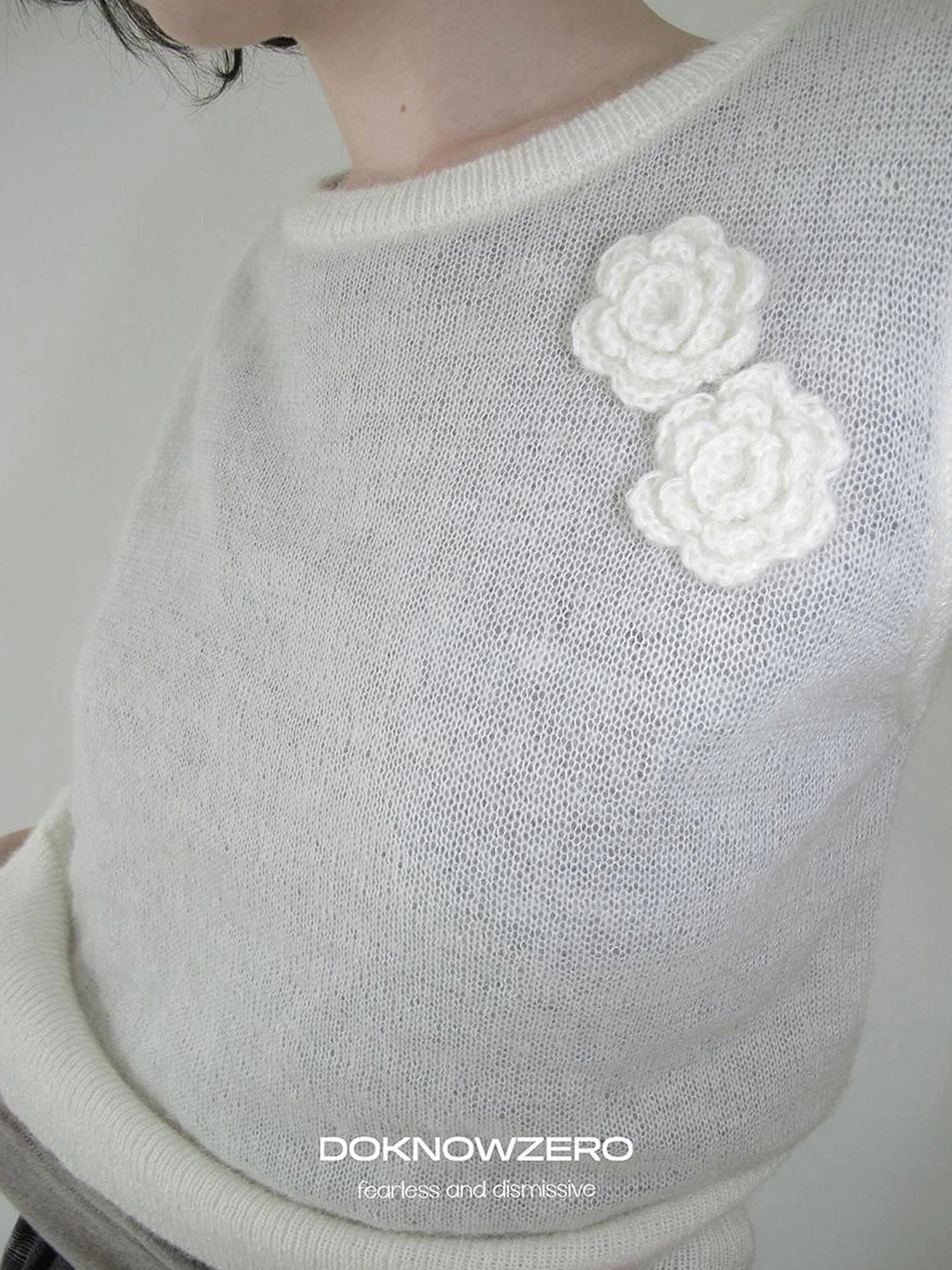DKZ OFFICIAL Vintage Crochet Knit Vest For Women